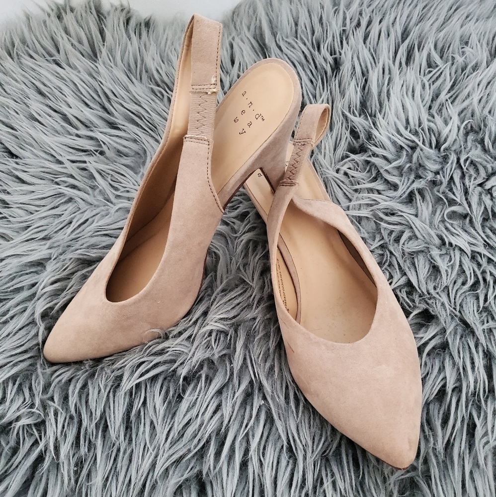 Target Suede Nude Heels
